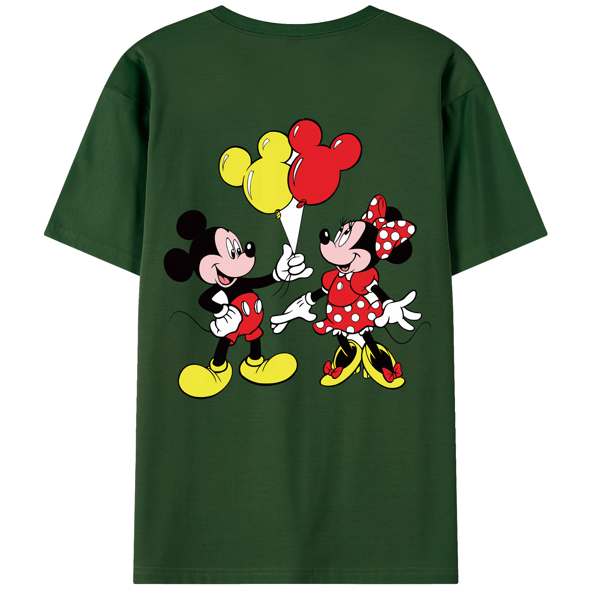 （画像用） ミッキーマウス Mickey Mouse 綿100％半袖Tシャツ（背面プリント）